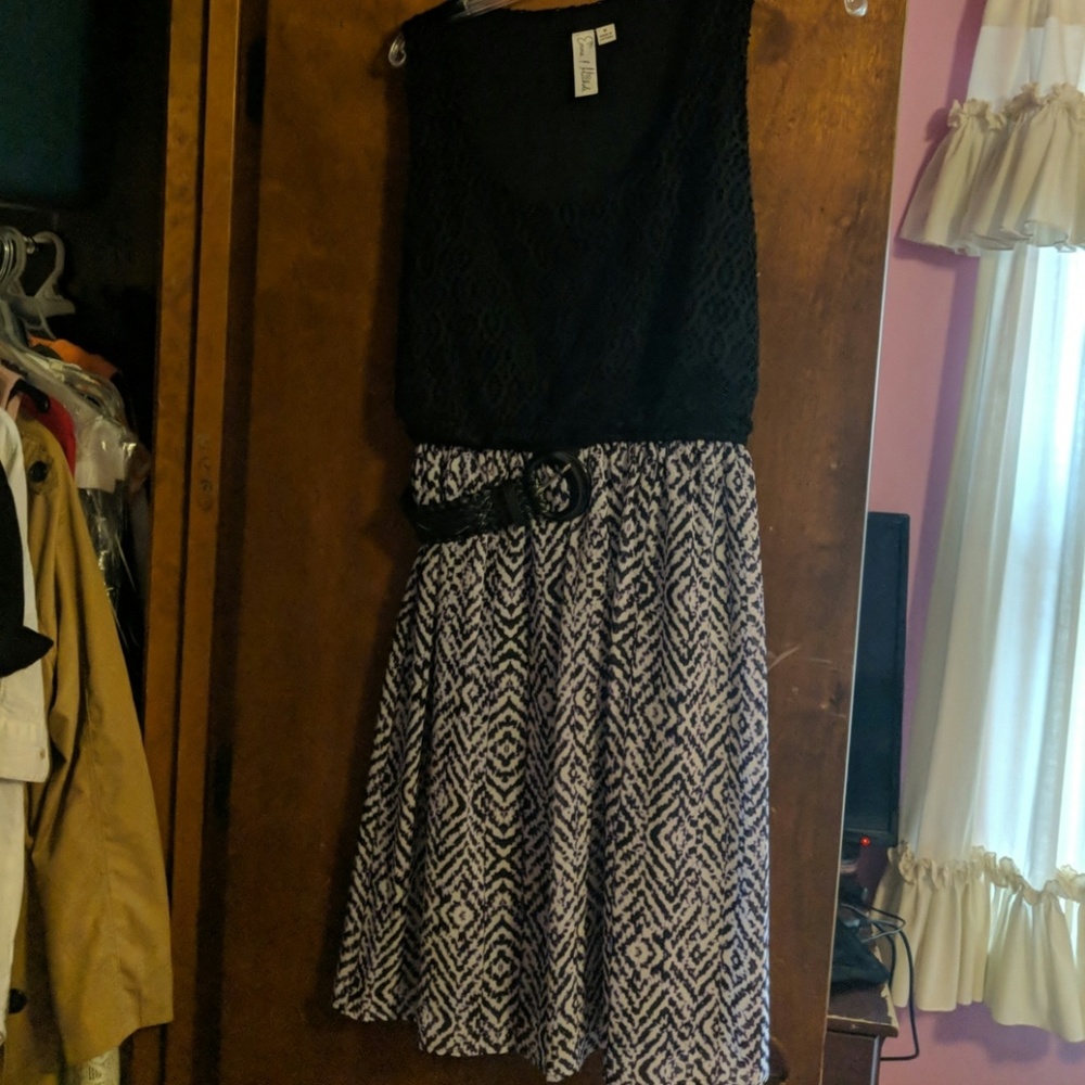 Black and purple dress